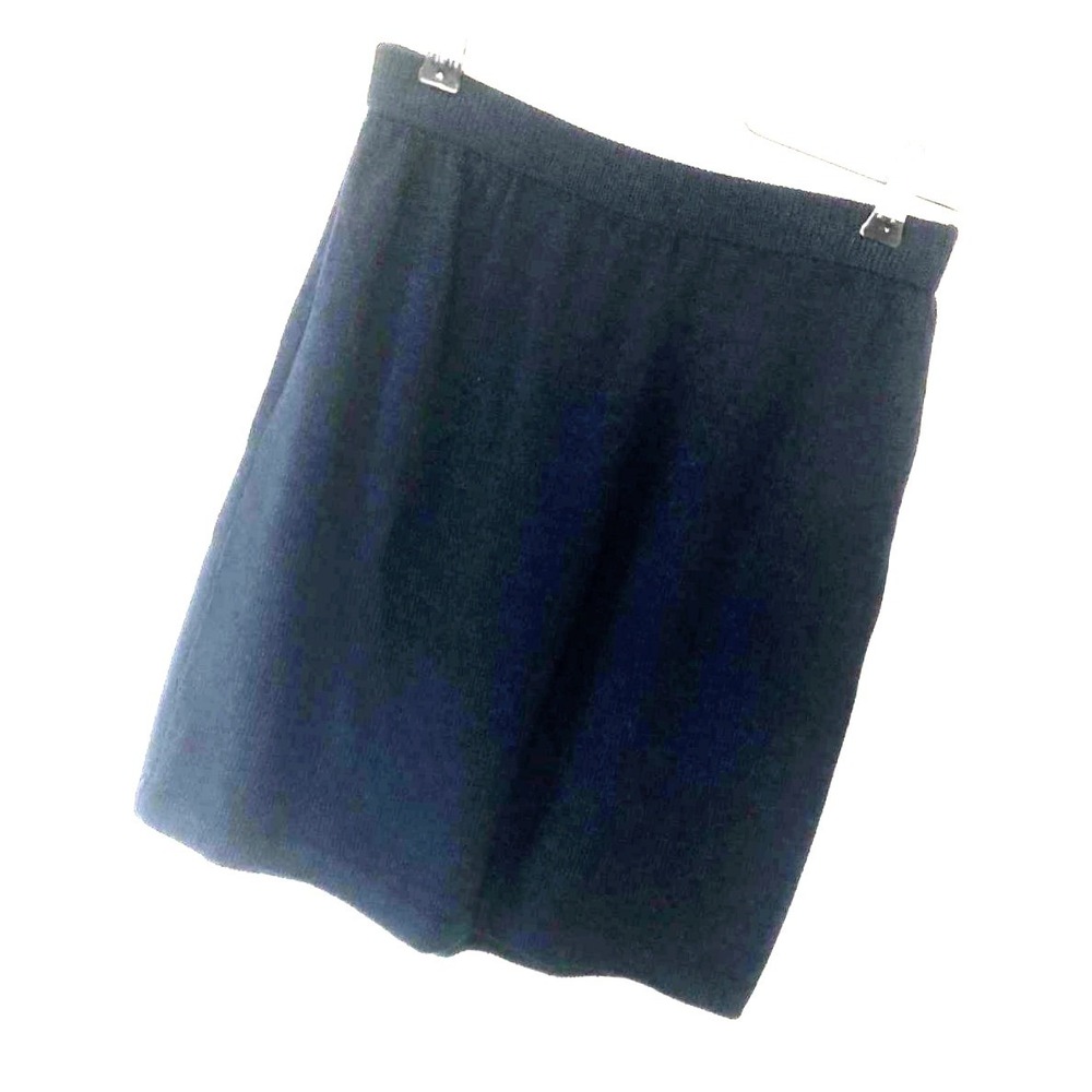 St John Collection Marie Gray Navy Santana Knit Pencil Skirt Career Womens 2